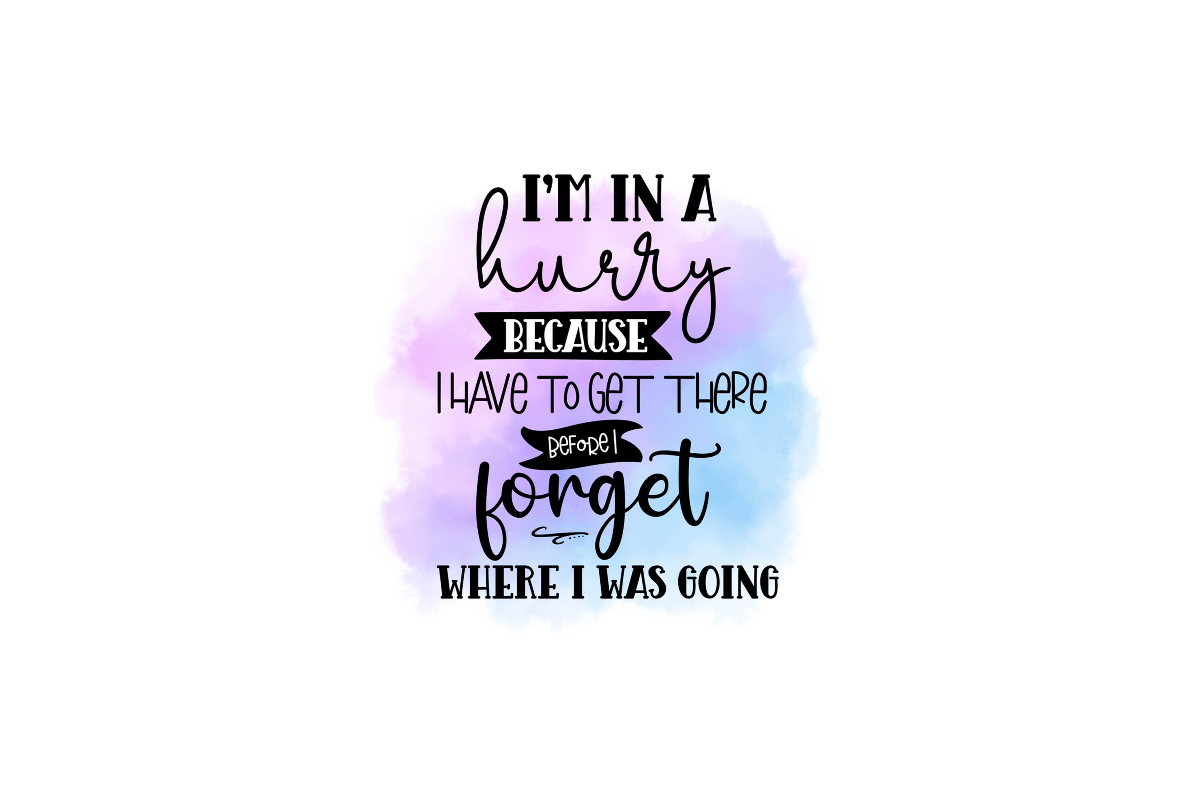 STICKER: I'M IN A HURRY BECAUSE I HAVE - OzDecalz