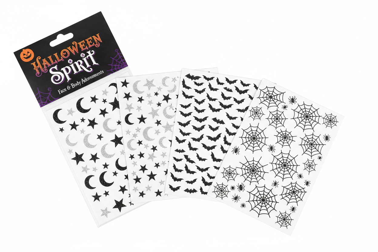 Halloween Face Stickers - Decorative Costume Accents