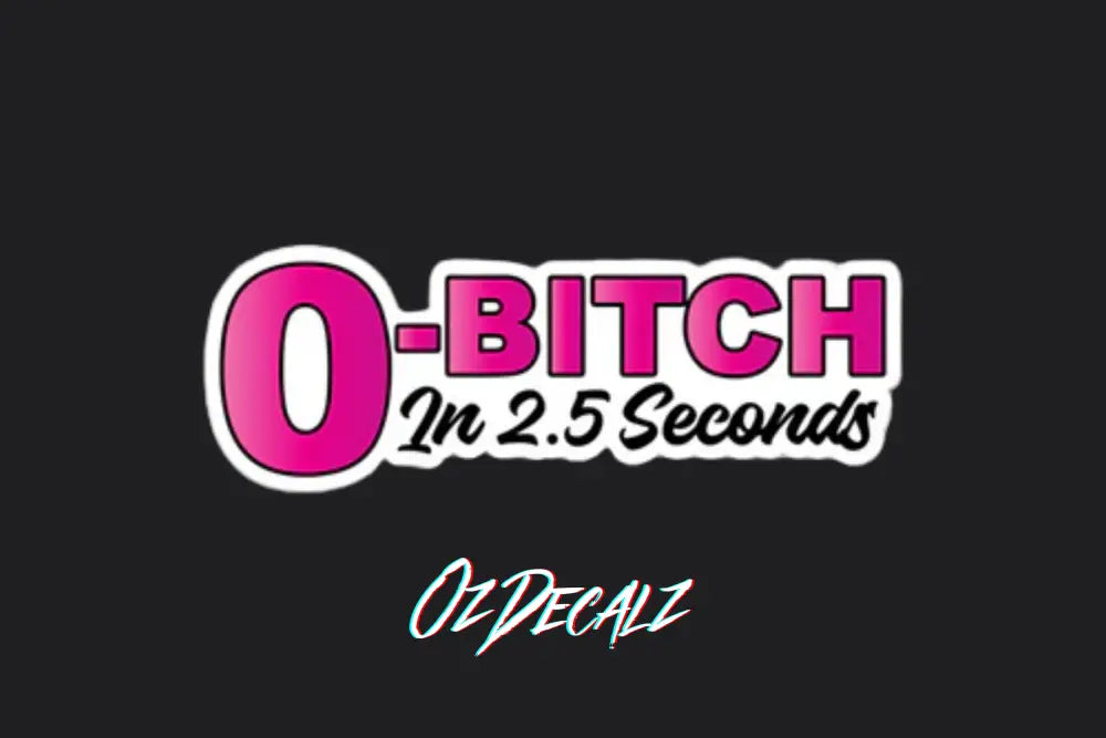 STICKER: 0-B*TCH IN 2.5 SECONDS - OzDecalz