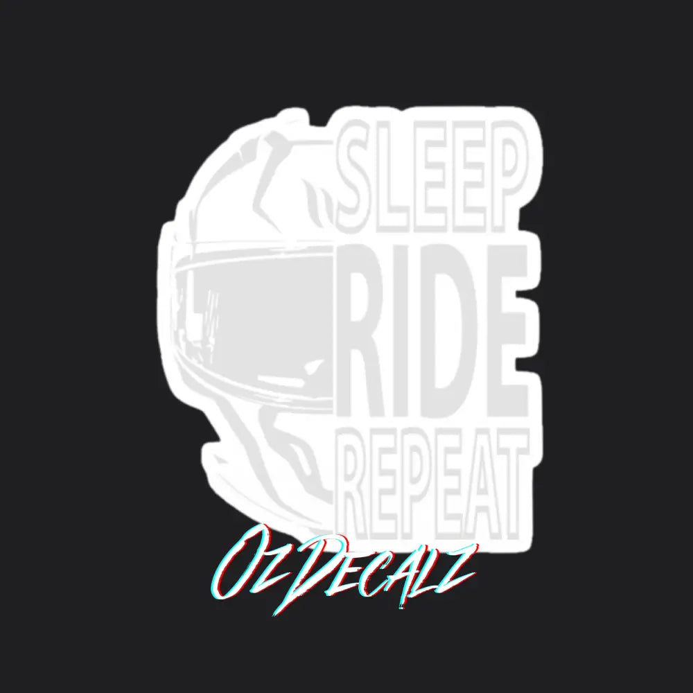 SLEEP RIDE REPEAT STICKER - OZDecalz