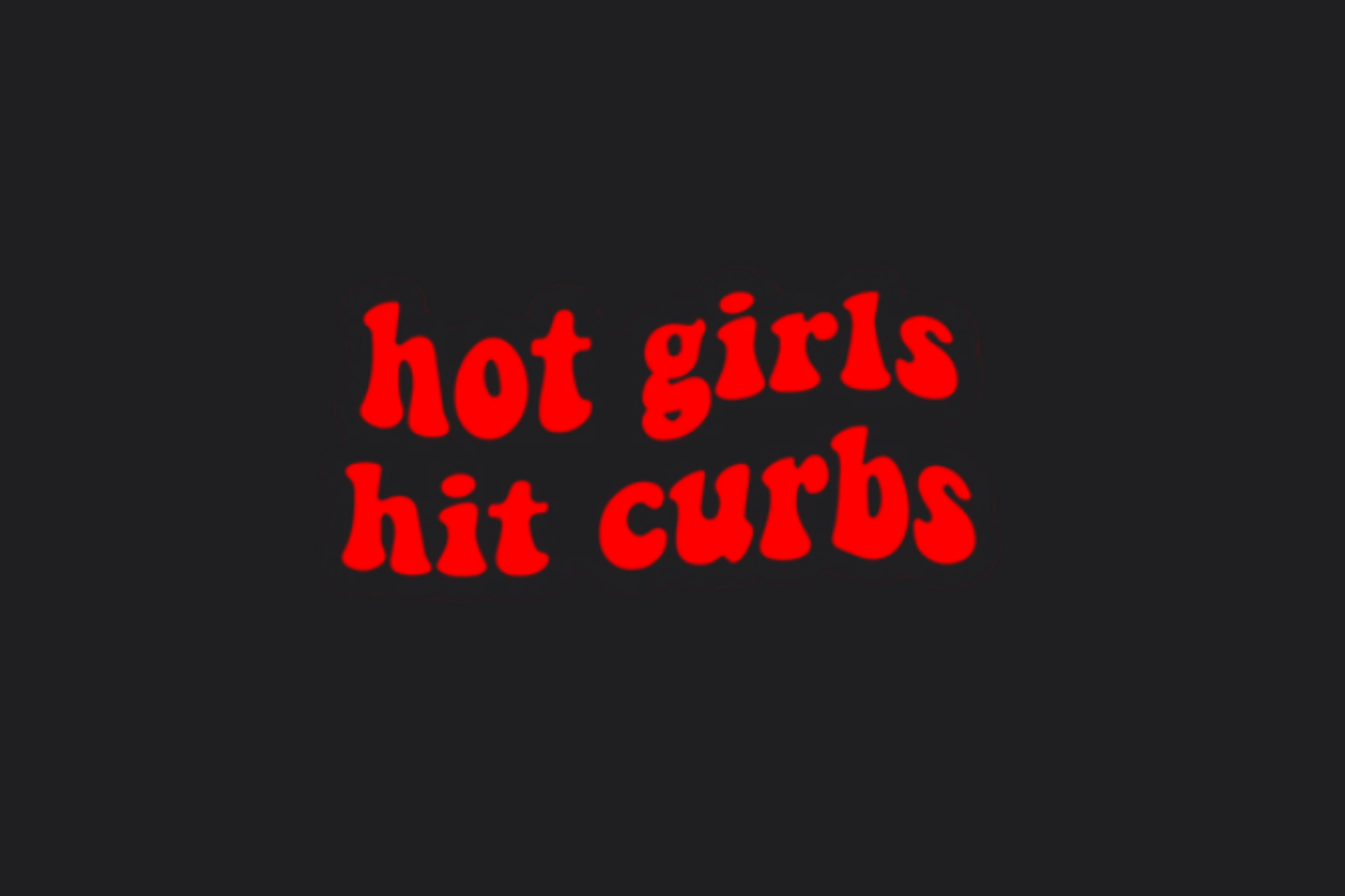 Hot Girls Hit Curbs 03 Sticker