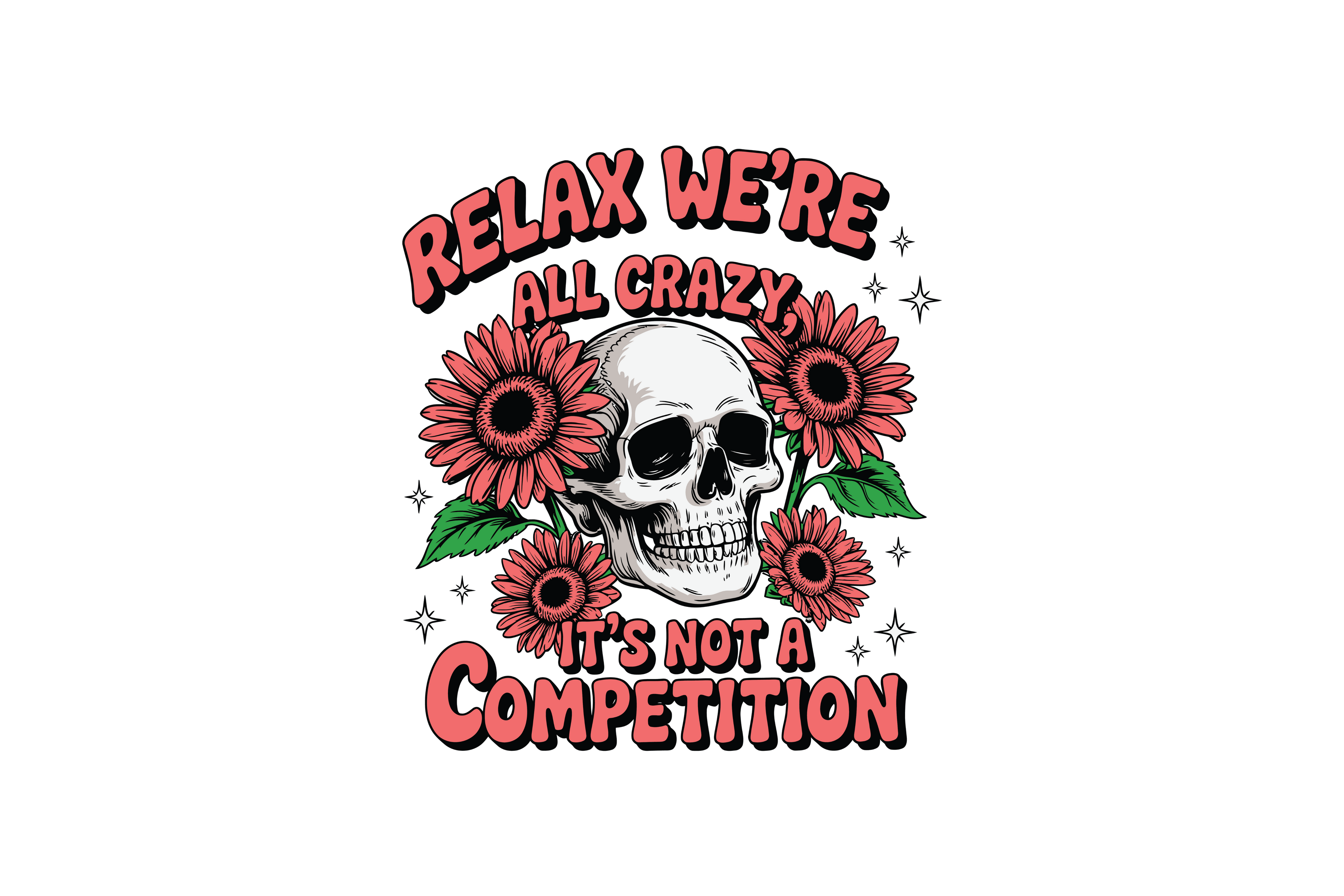 STICKER: RELAX WE'RE ALL CRAZY - OzDecalz