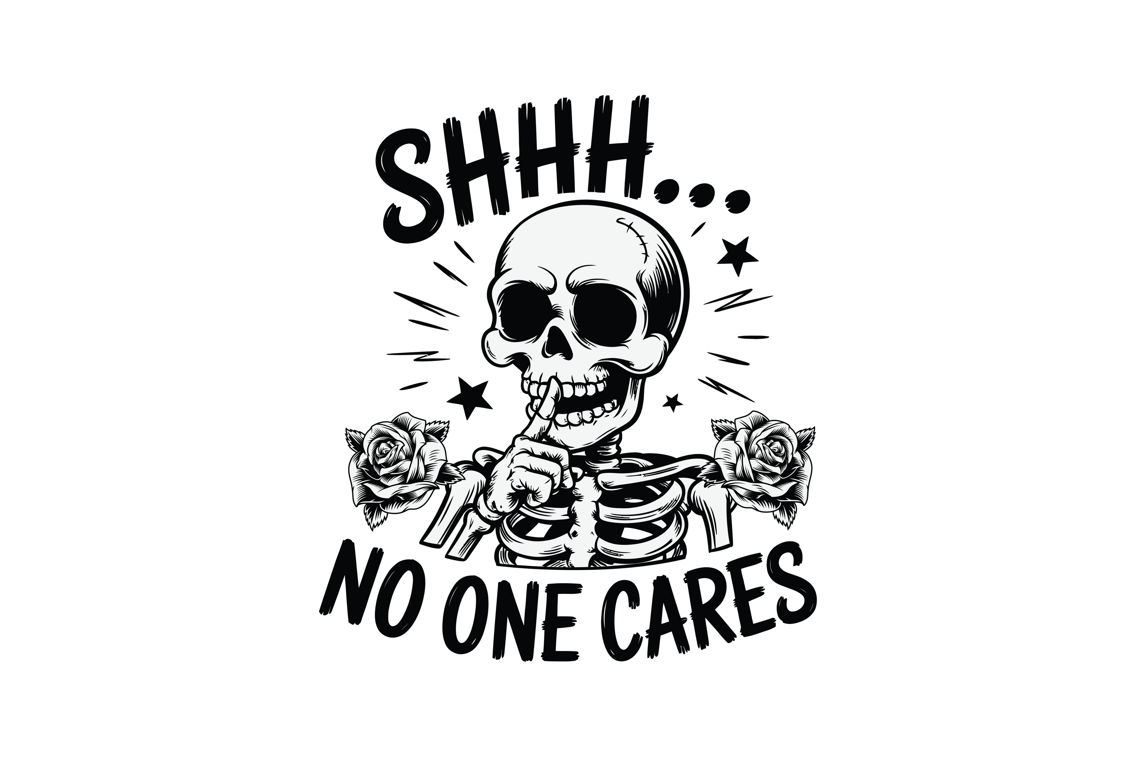 STICKER: SHHH... NO ONE CARES - OzDecalz