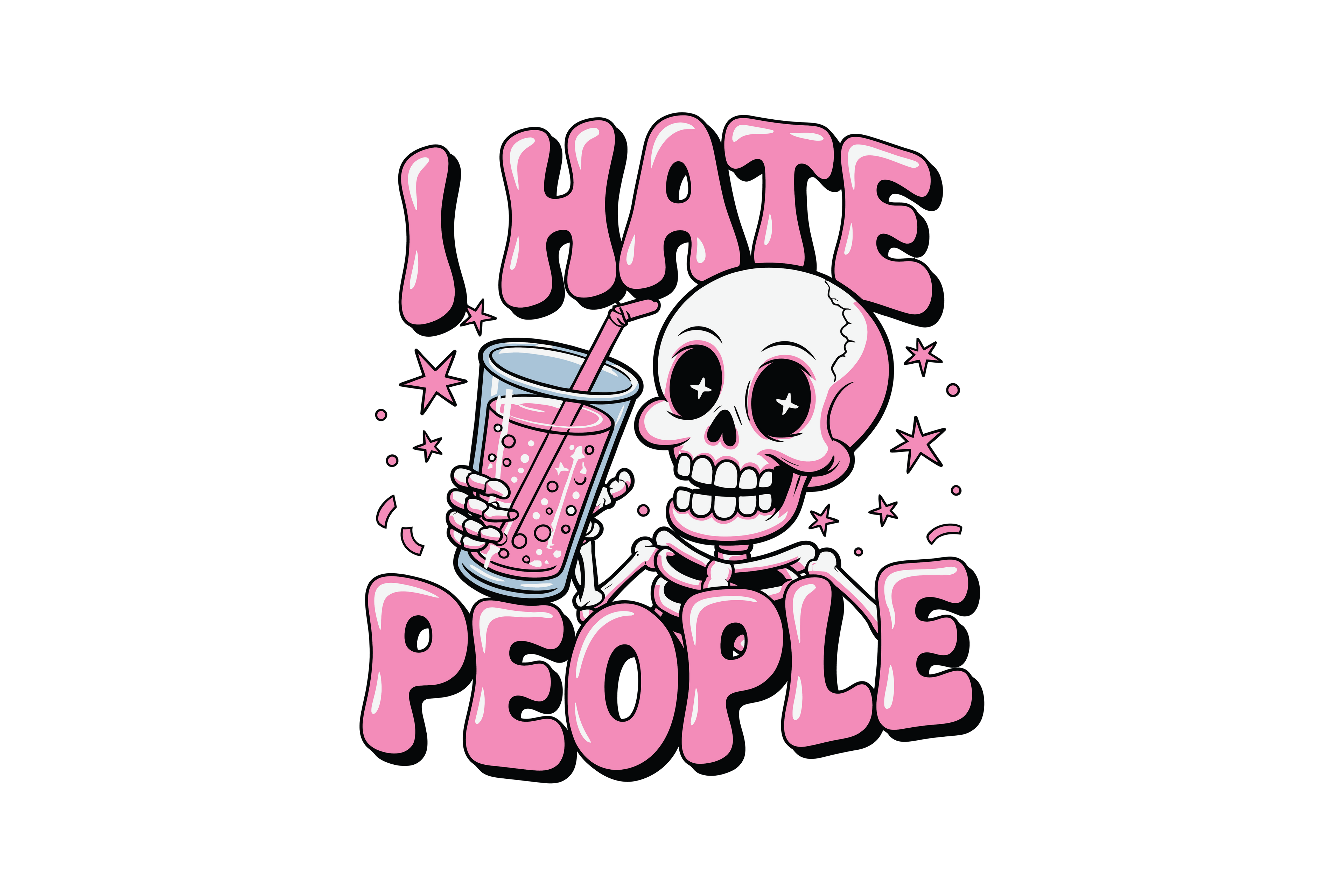 STICKER: I HATE PEOPLE - OzDecalz