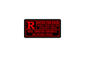 STICKER: RATED R FOR RACE RED
