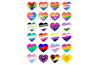 STICKER BUNDLE: PRIDE HEARTS - OzDecalz