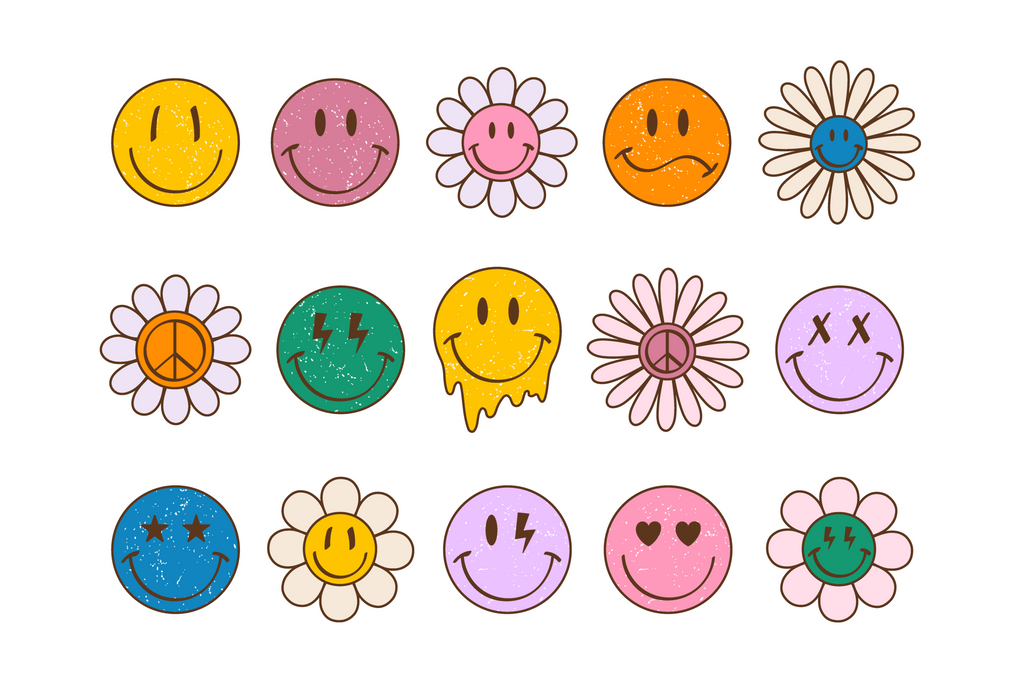 STICKER BUNDLE: SMILEY FACES/FLOWERS