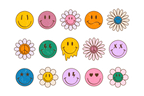 STICKER BUNDLE: SMILEY FACES/FLOWERS
