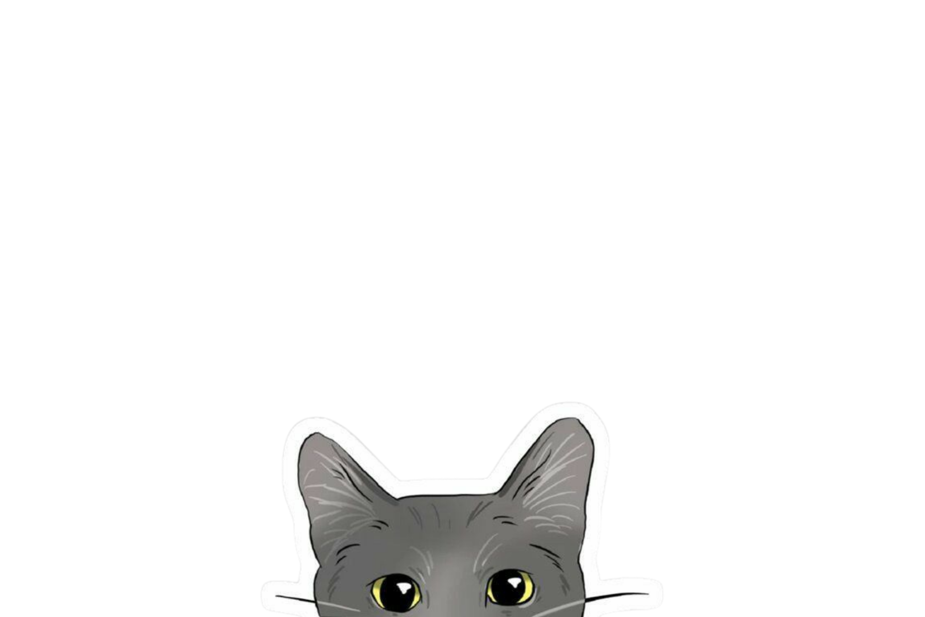 Peeper Sticker: GRAY CAT
