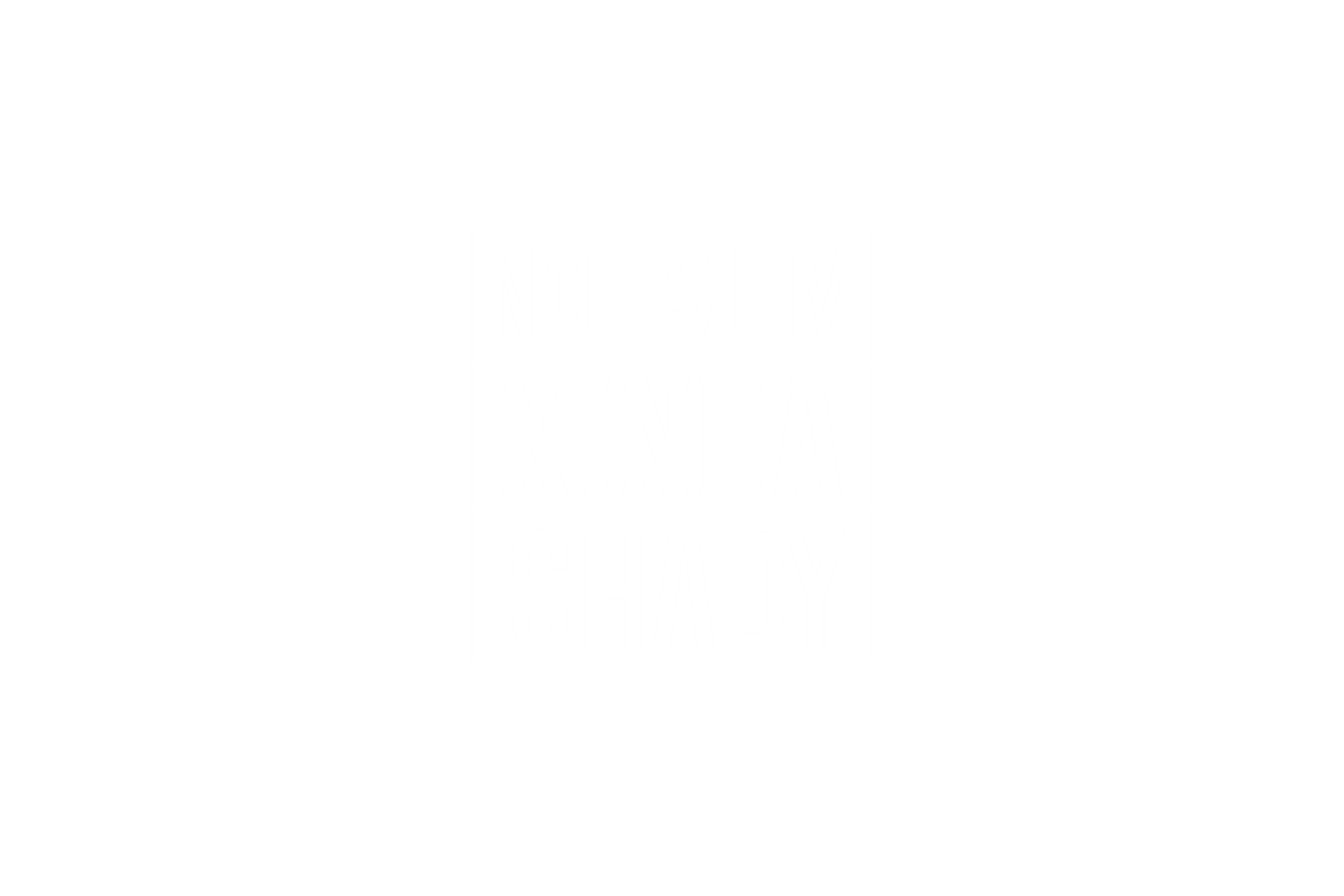 STICKER: NOT SLIM KINDA SHADY - OzDecalz