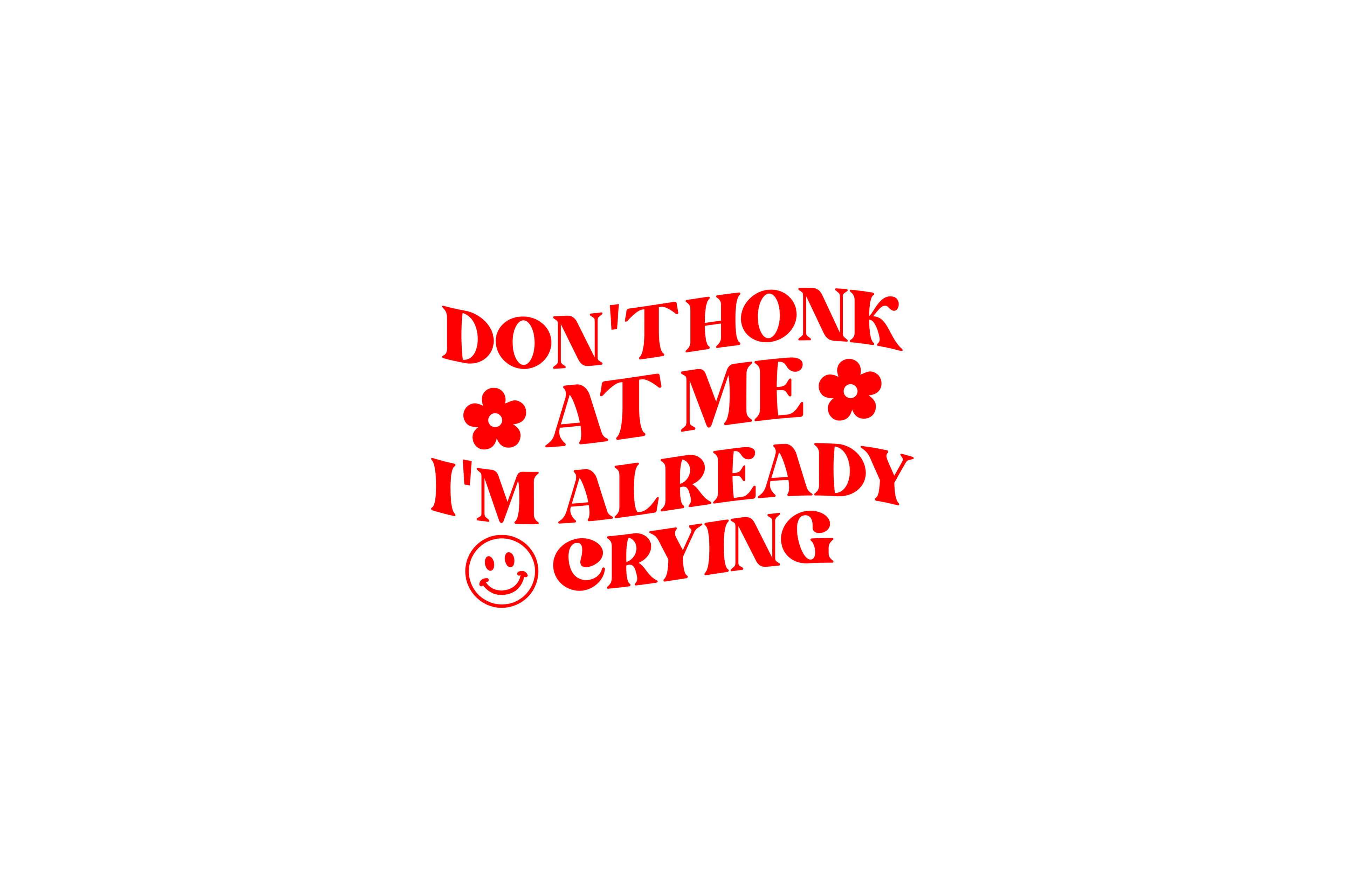 STICKER: DON'T HONK AT ME I'M ALREADY CRYING