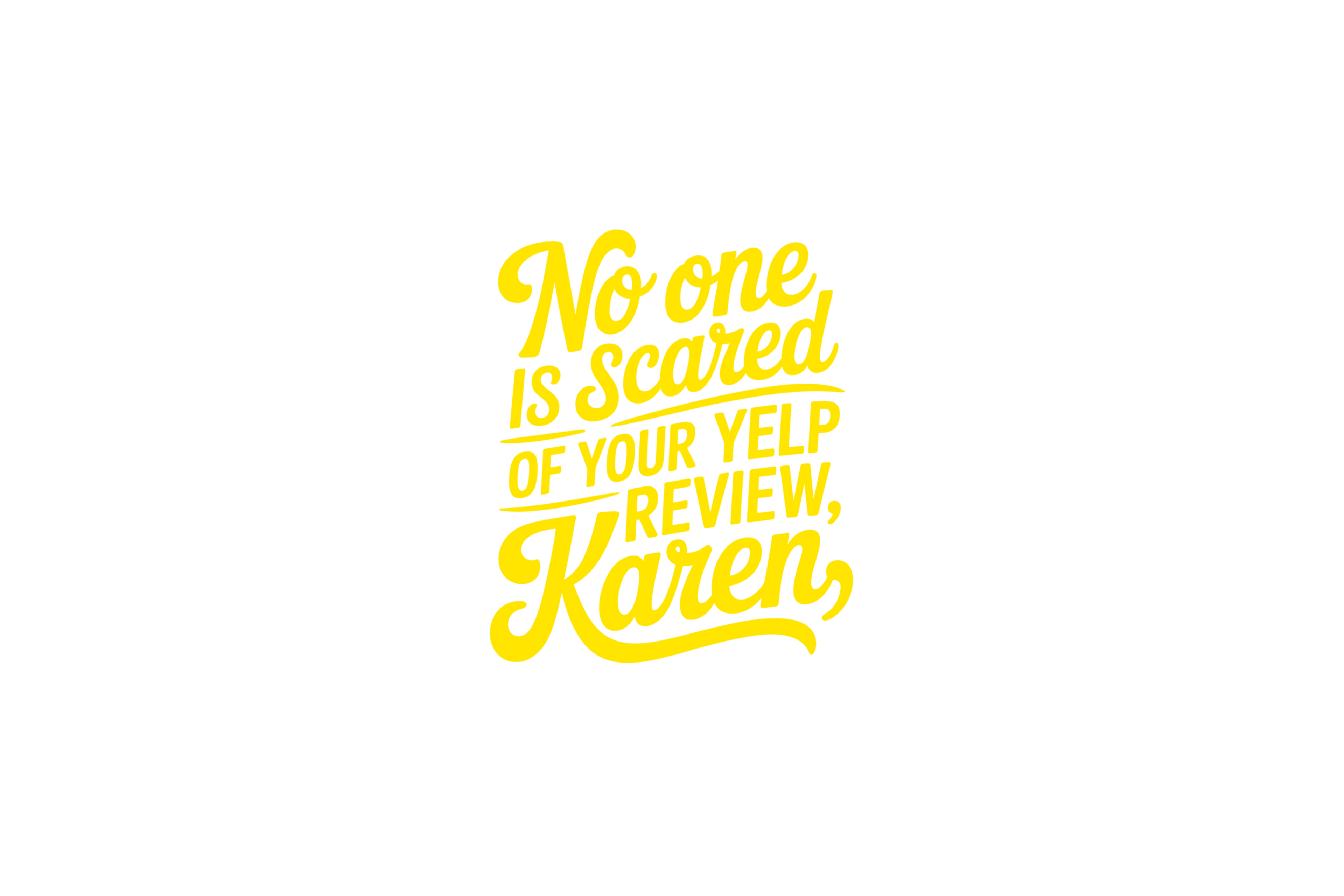 STICKER: NO ONE IS SCARED OF YOUR YELP - OzDecalz