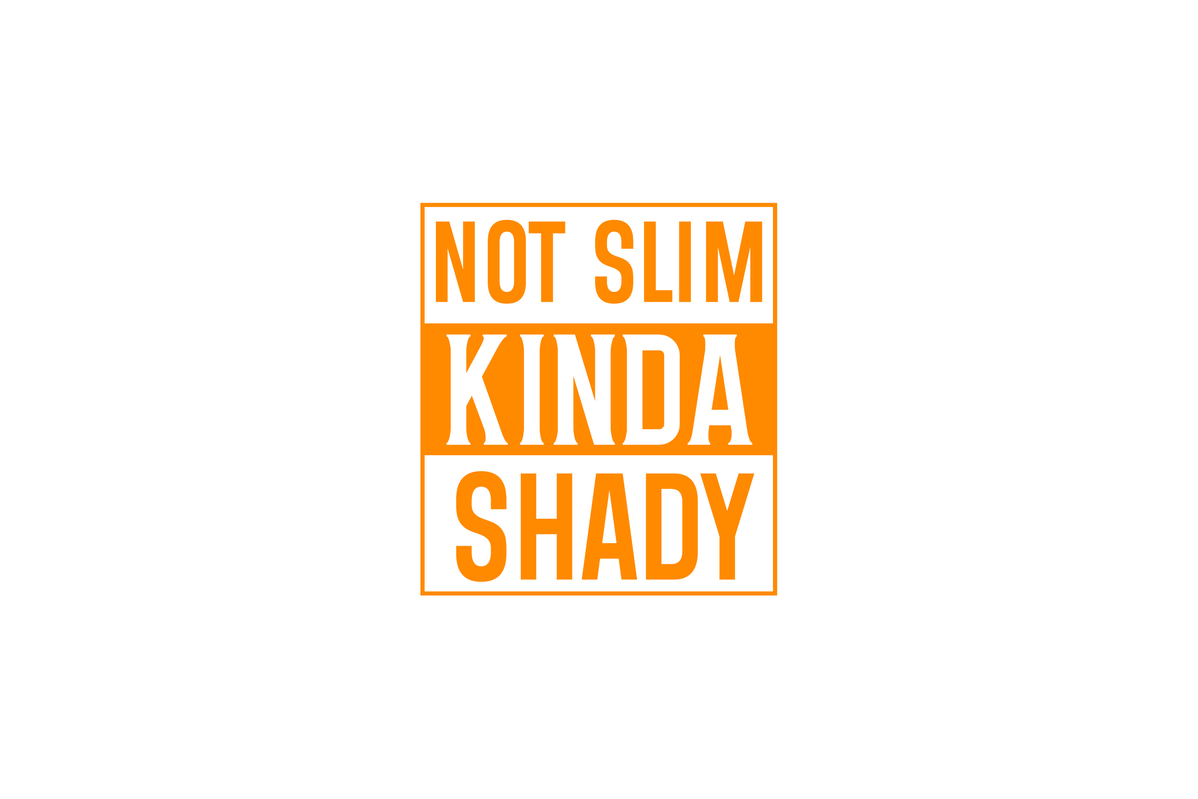 STICKER: NOT SLIM KINDA SHADY - OzDecalz