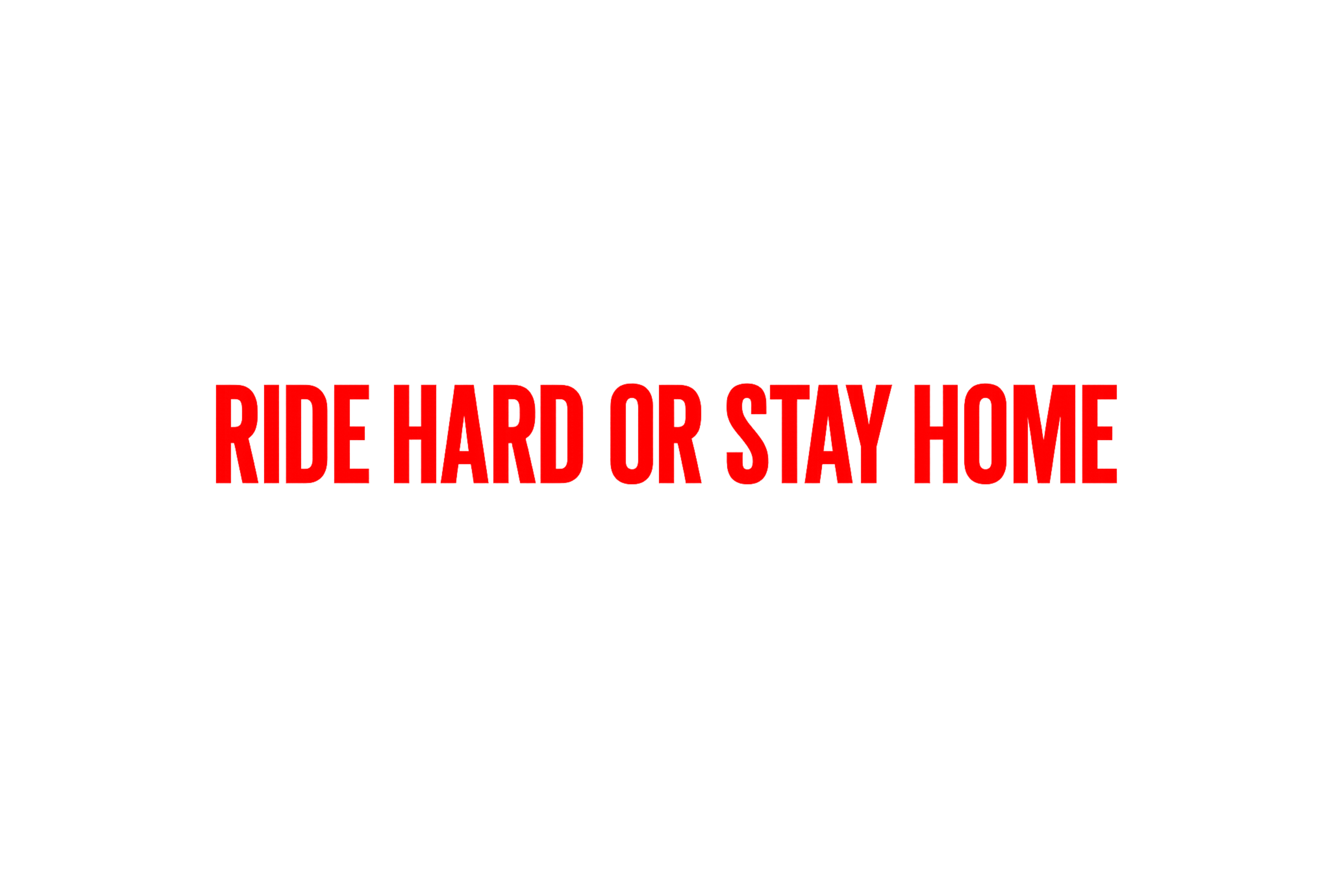 STICKER: RIDE HARD OR STAY HOME