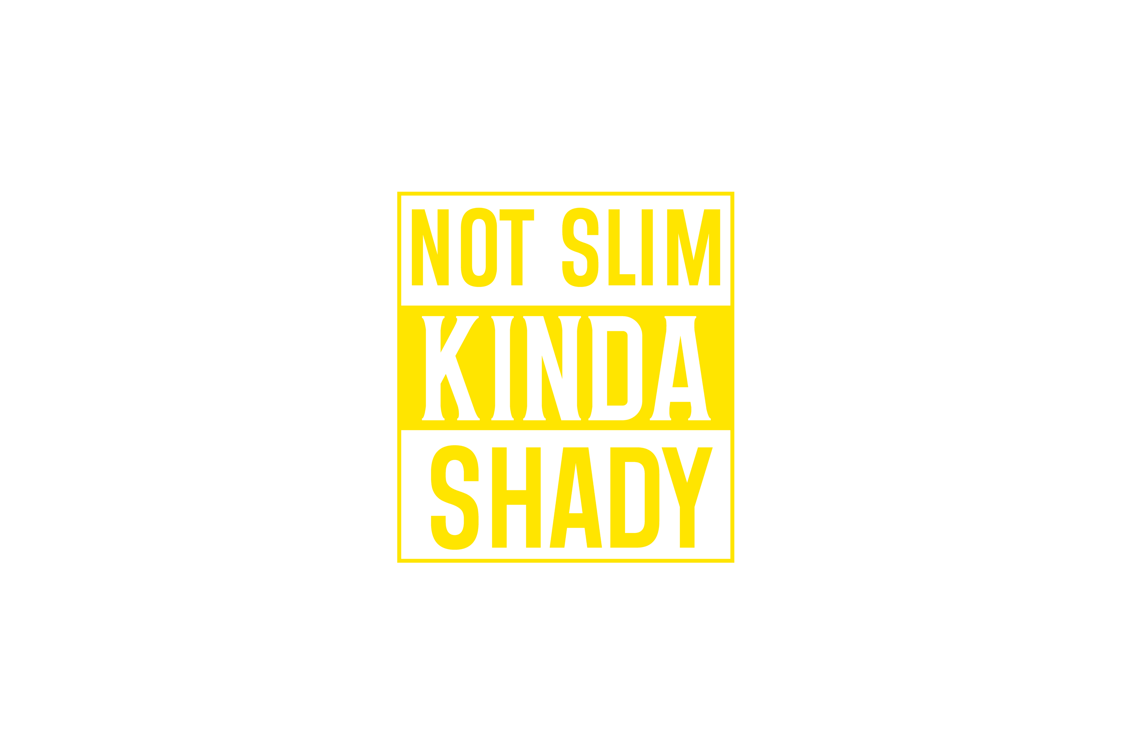 STICKER: NOT SLIM KINDA SHADY - OzDecalz
