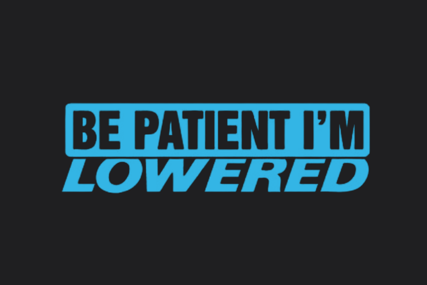 Be Patient I'm Lowered 01 Sticker