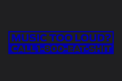 Music To Loud Call 1800 Sticker