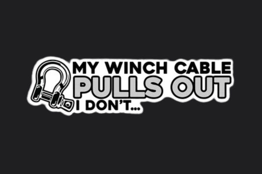 MY WINCH CABLE PULLS OUT STICKER