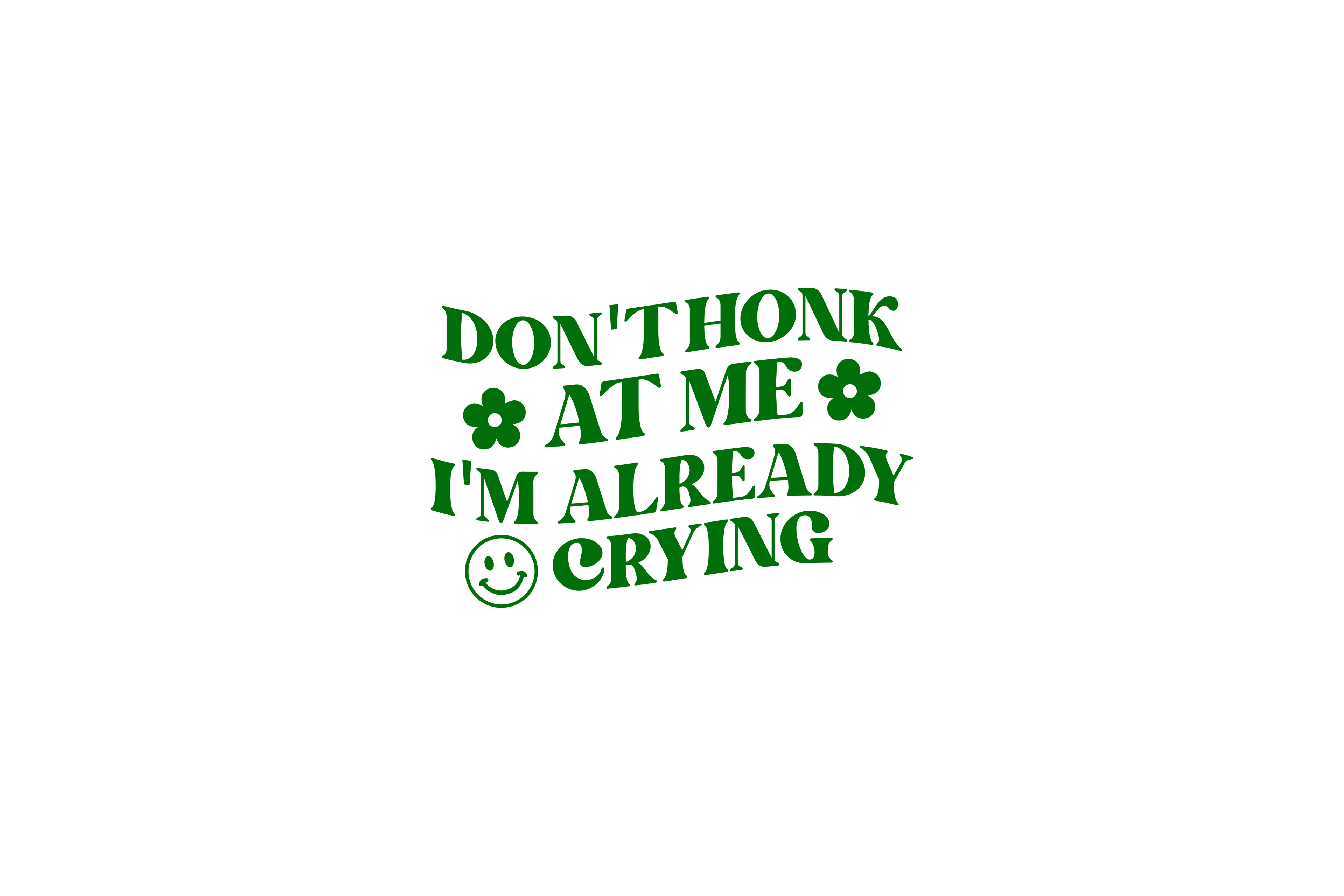 STICKER: DON'T HONK AT ME I'M ALREADY CRYING