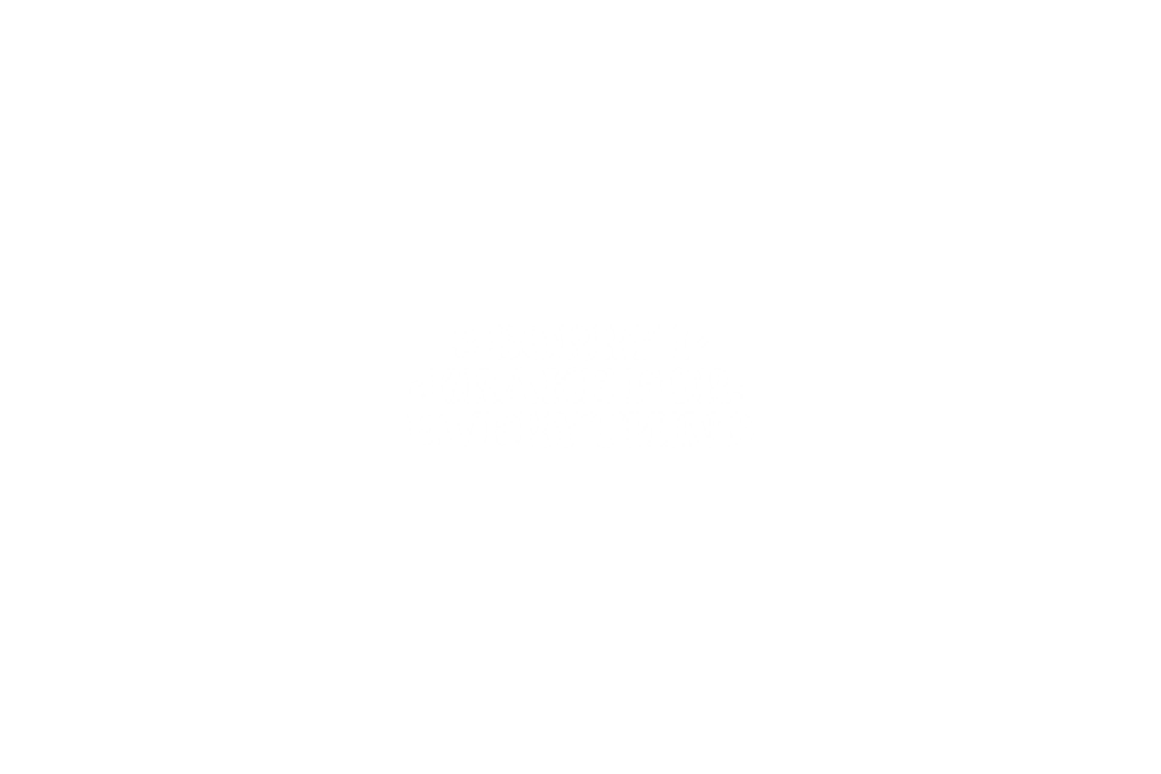 STICKER: SORRY I BRAKE FOR EVERYTHING