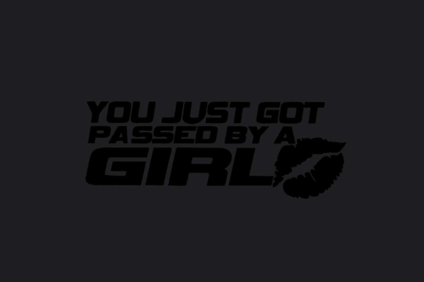 Passed By a Girl Sticker