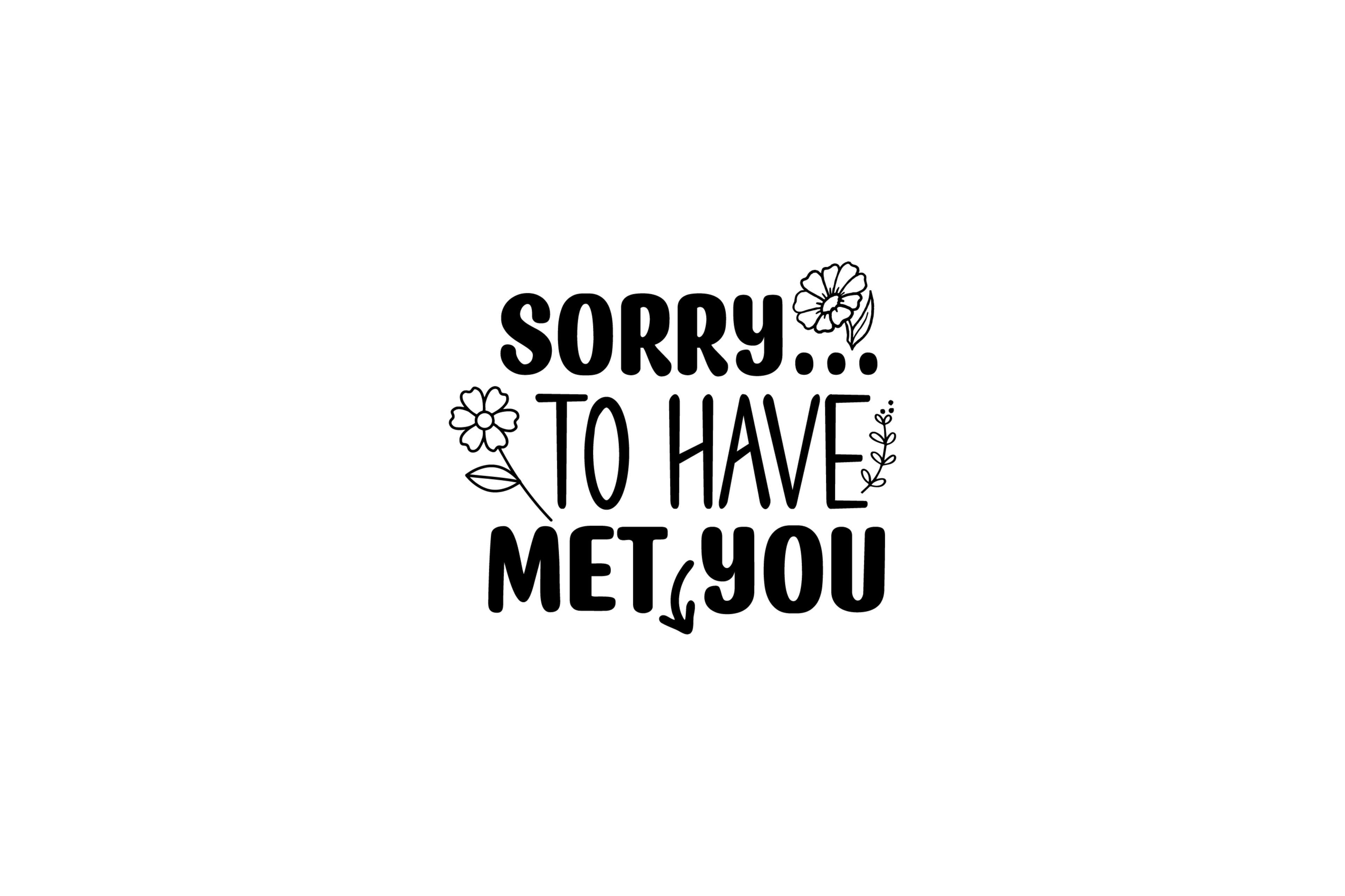 STICKER: SORRY TO HAVE MET YOU