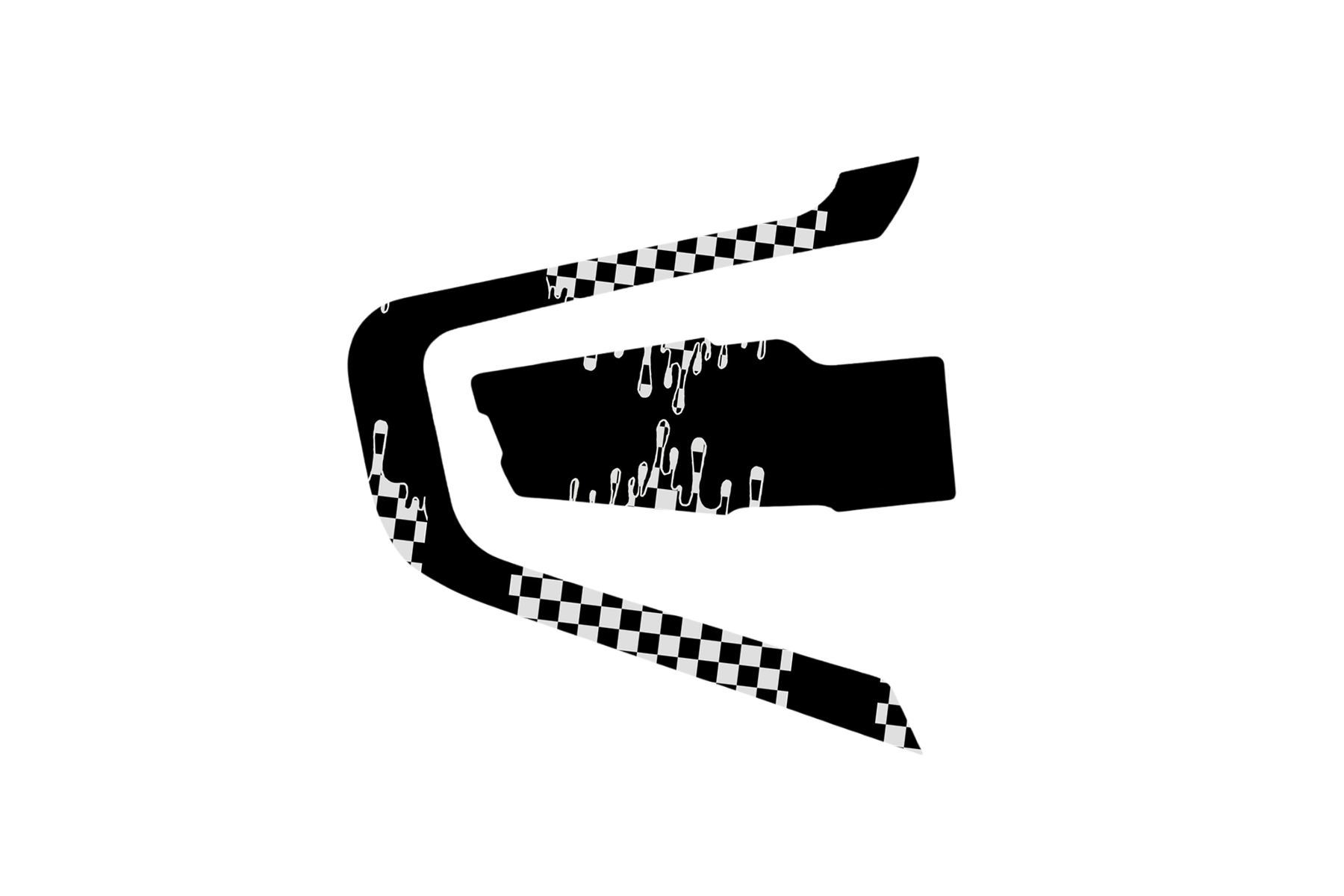 INTERCOM SKIN: CHECKERED DRIP BLACK