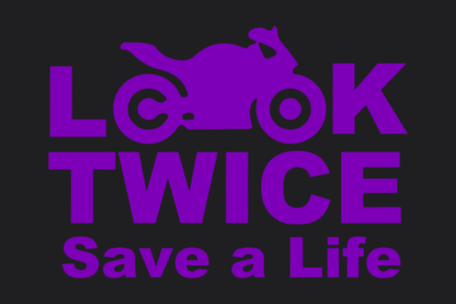 Look Twice Save a Life Sticker