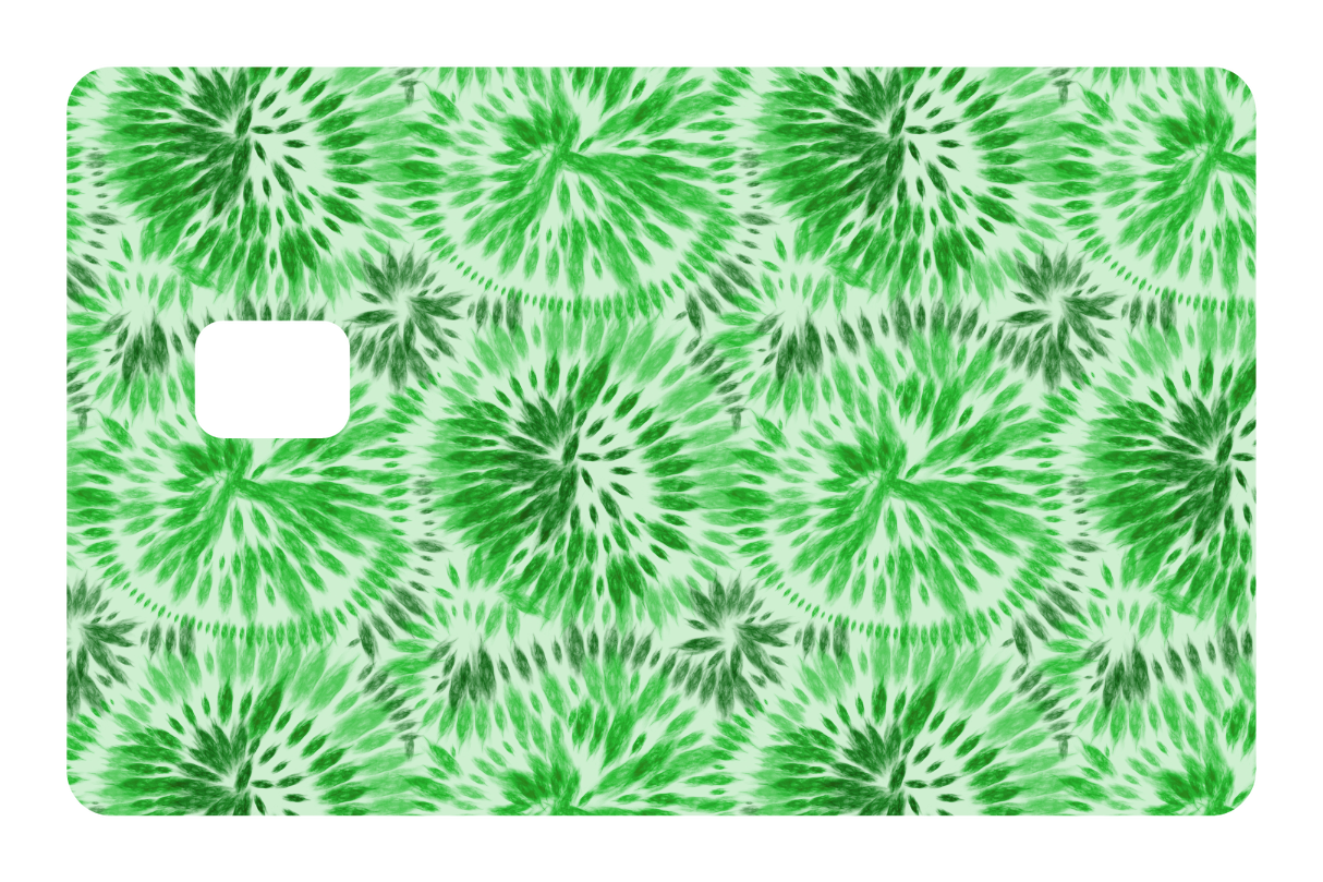 CARD WRAP: TIE DYE (GREEN)