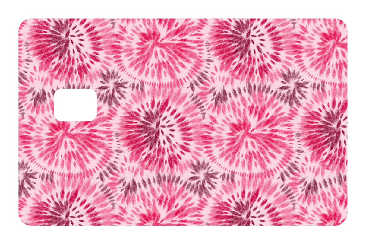 CARD WRAP: TIE DYE (RED)