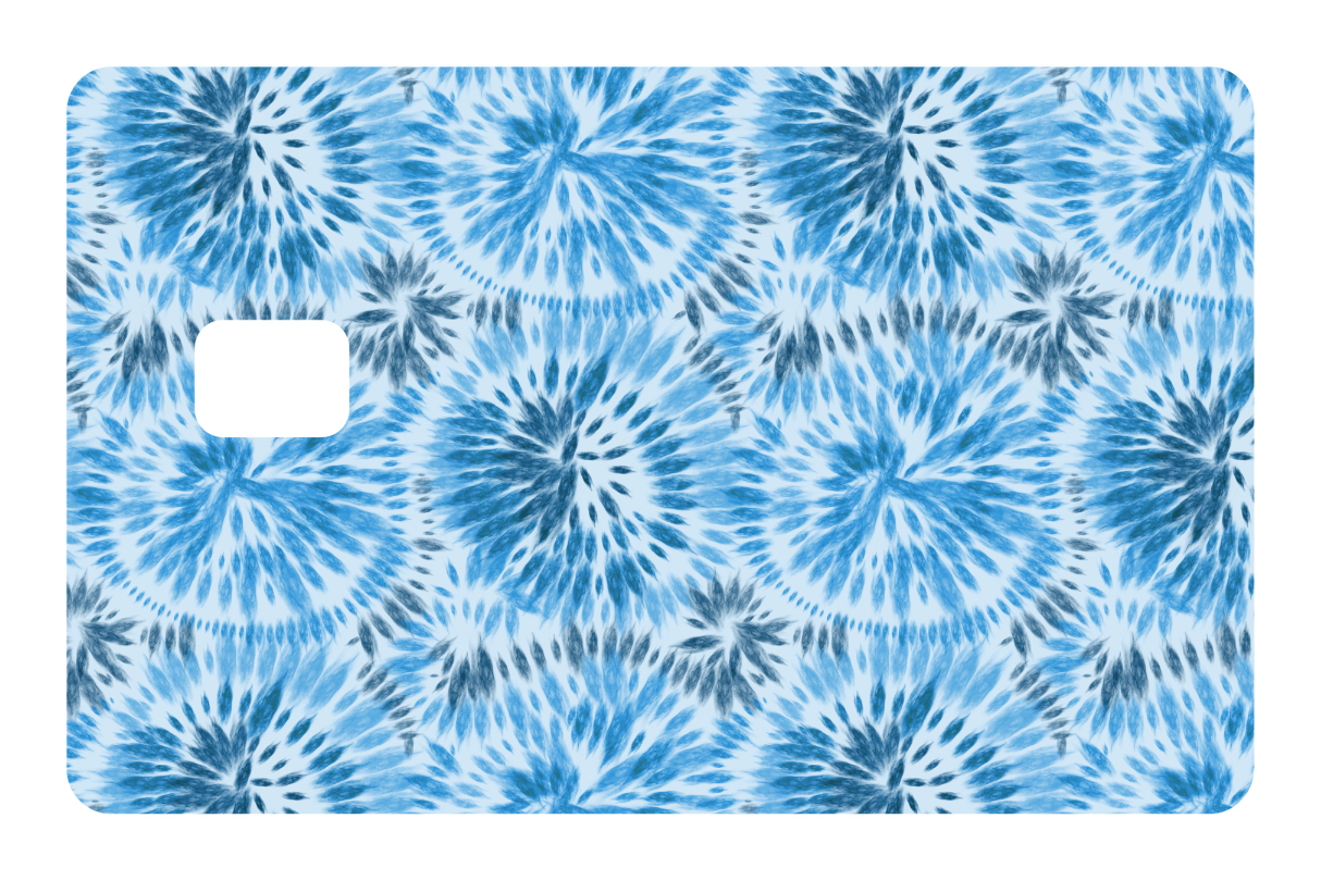 CARD WRAP: TIE DYE (LIGHT BLUE)