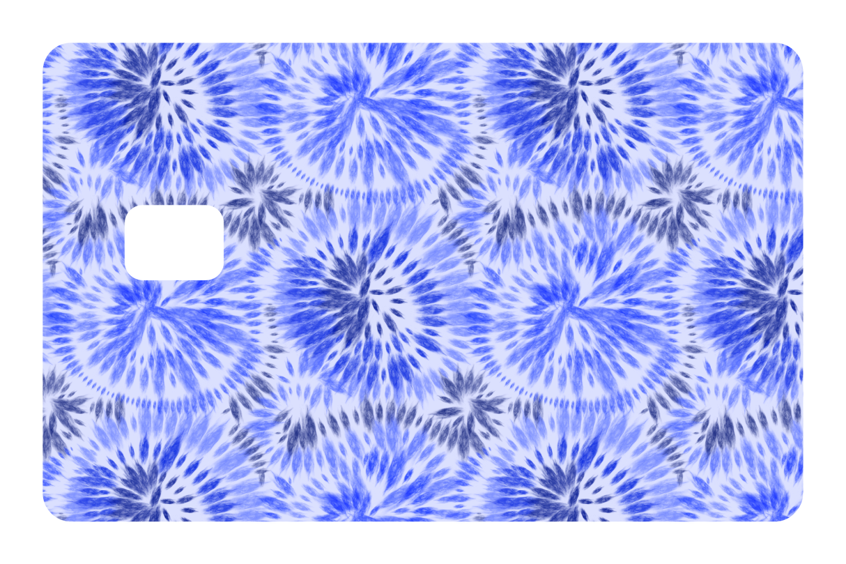 CARD WRAP: TIE DYE (DARK BLUE)