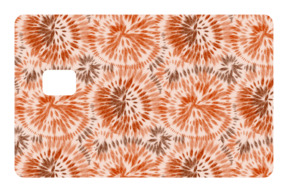 CARD WRAP: TIE DYE (ORANGE)