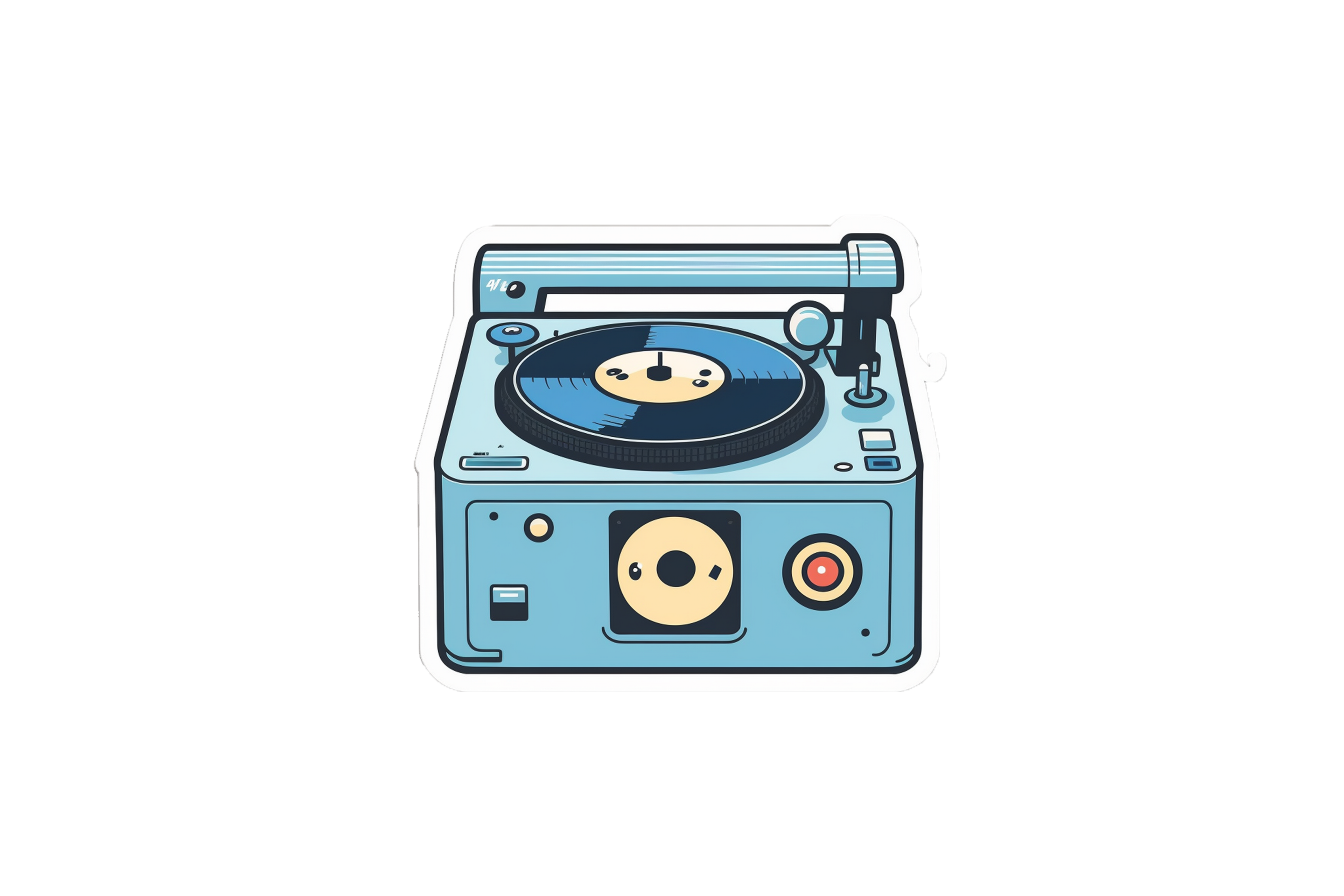 STICKER: RECORD PLAYER - OzDecalz