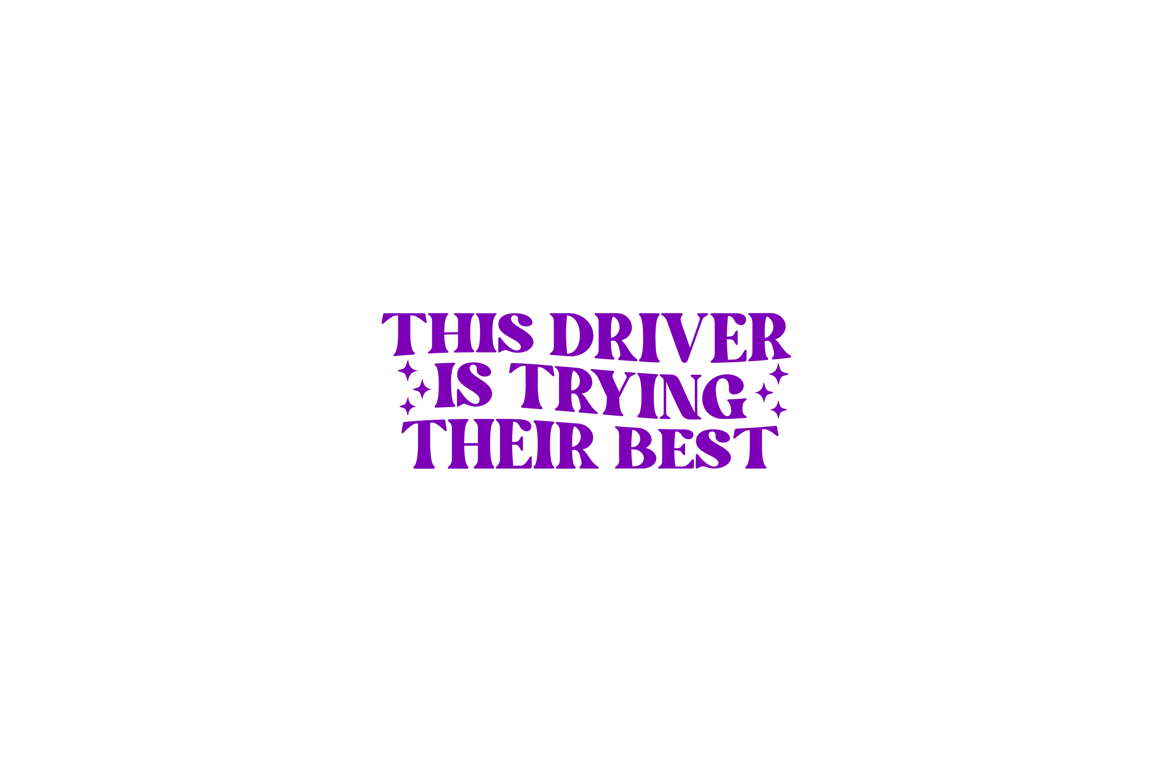 STICKER: THIS DRIVER IS TRYING THEIR BEST
