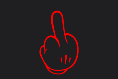 Middle Finger Hand Sticker