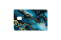 CARD WRAP: MARBLE BLUE/GOLD - OzDecalz
