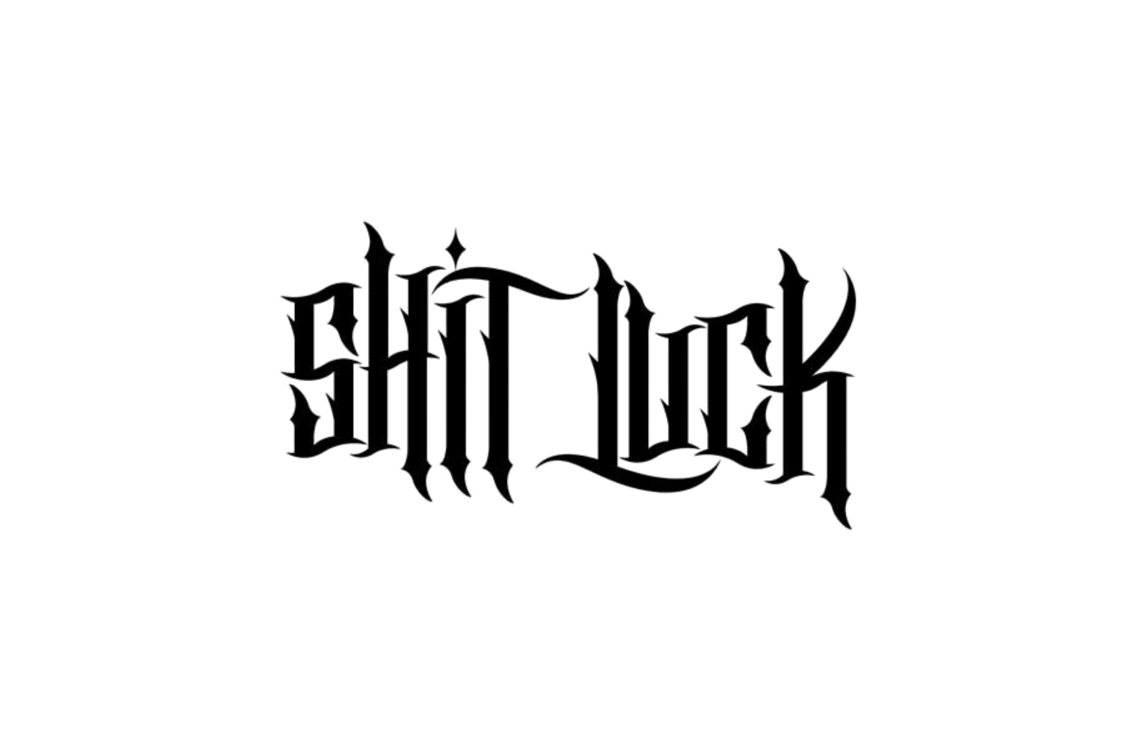 HELMET DECAL: SH*T LUCK