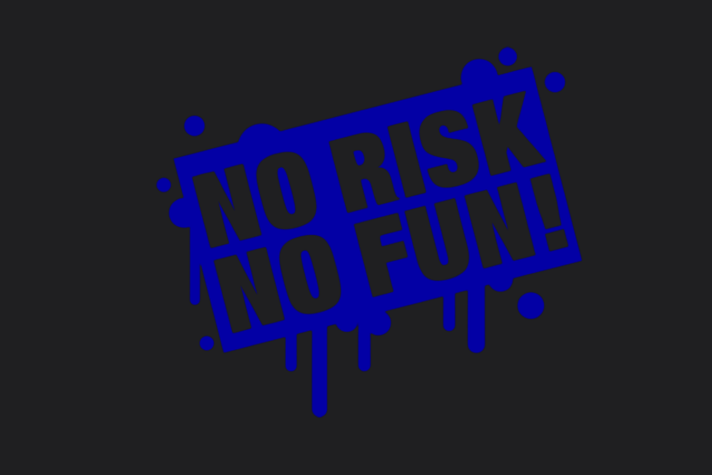 No risk No fun Sticker