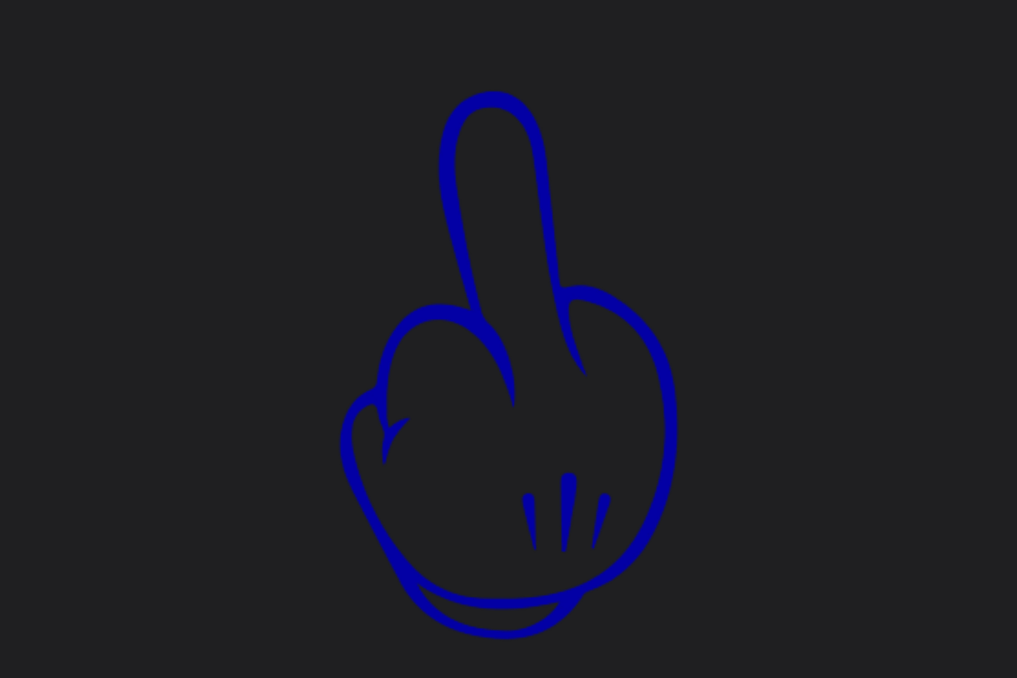 Middle Finger Hand Sticker