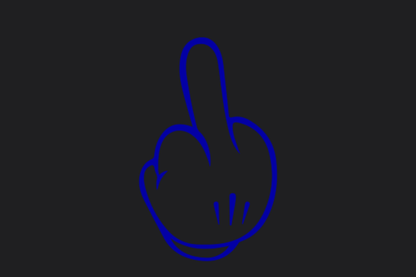 Middle Finger Hand Sticker