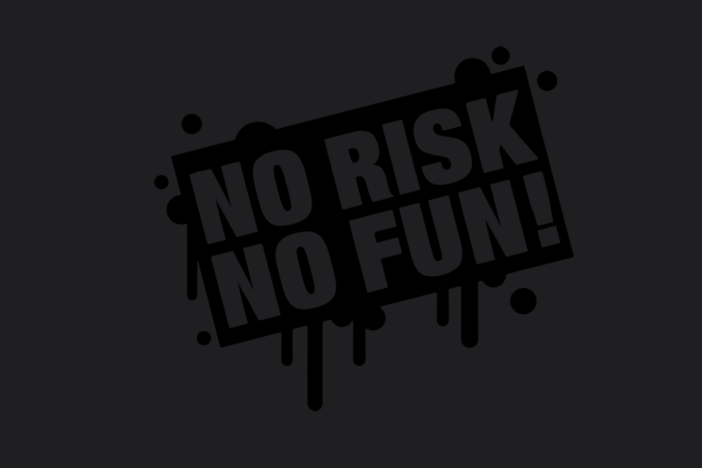 No risk No fun Sticker