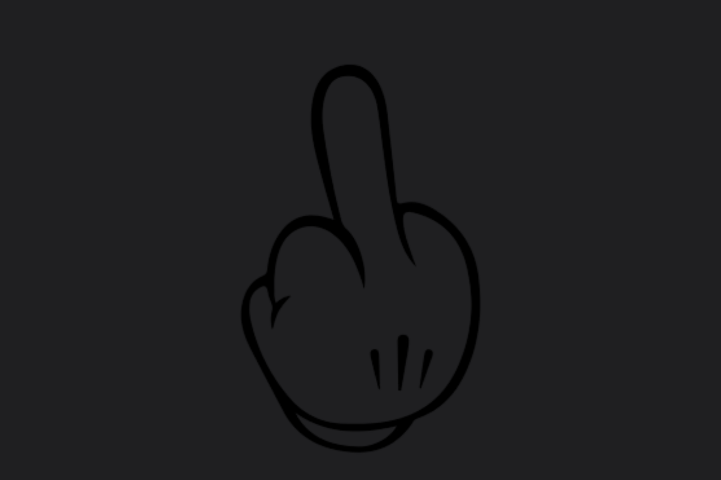 Middle Finger Hand Sticker