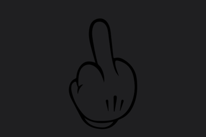 Middle Finger Hand Sticker