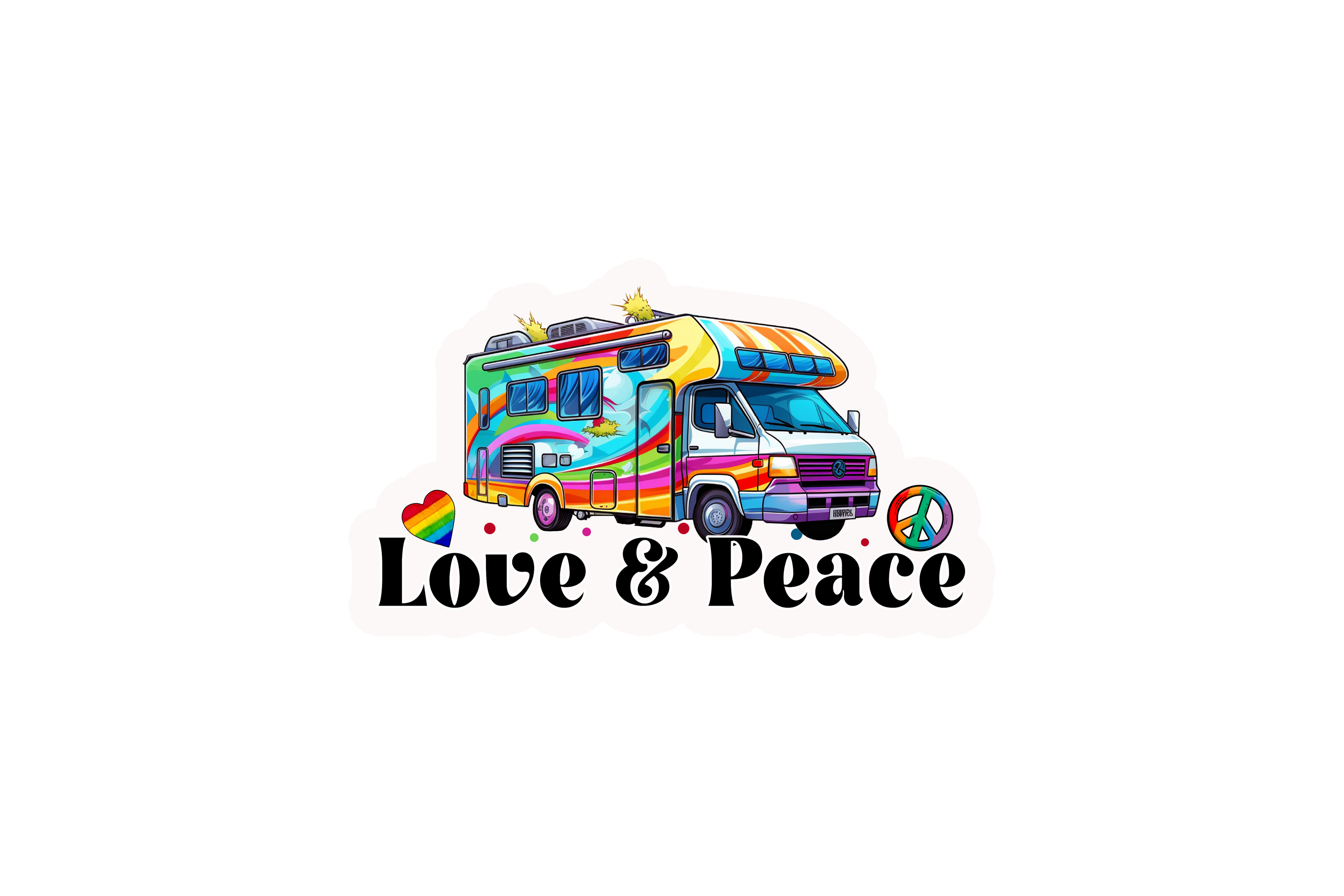 STICKER: LOVE & PEACE - OzDecalz