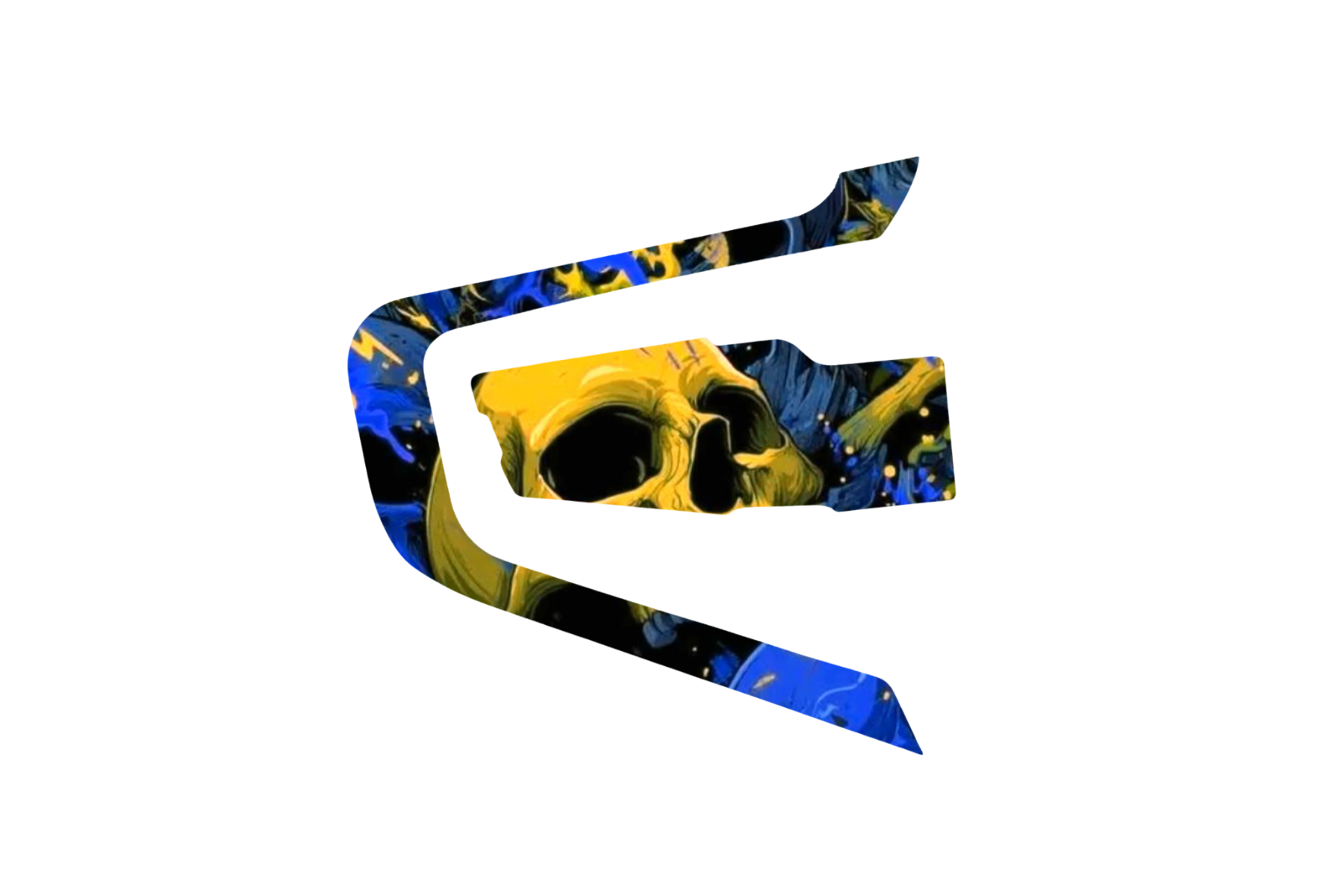 INTERCOM SKIN: YELLOW SKULL BLUE SPLASH