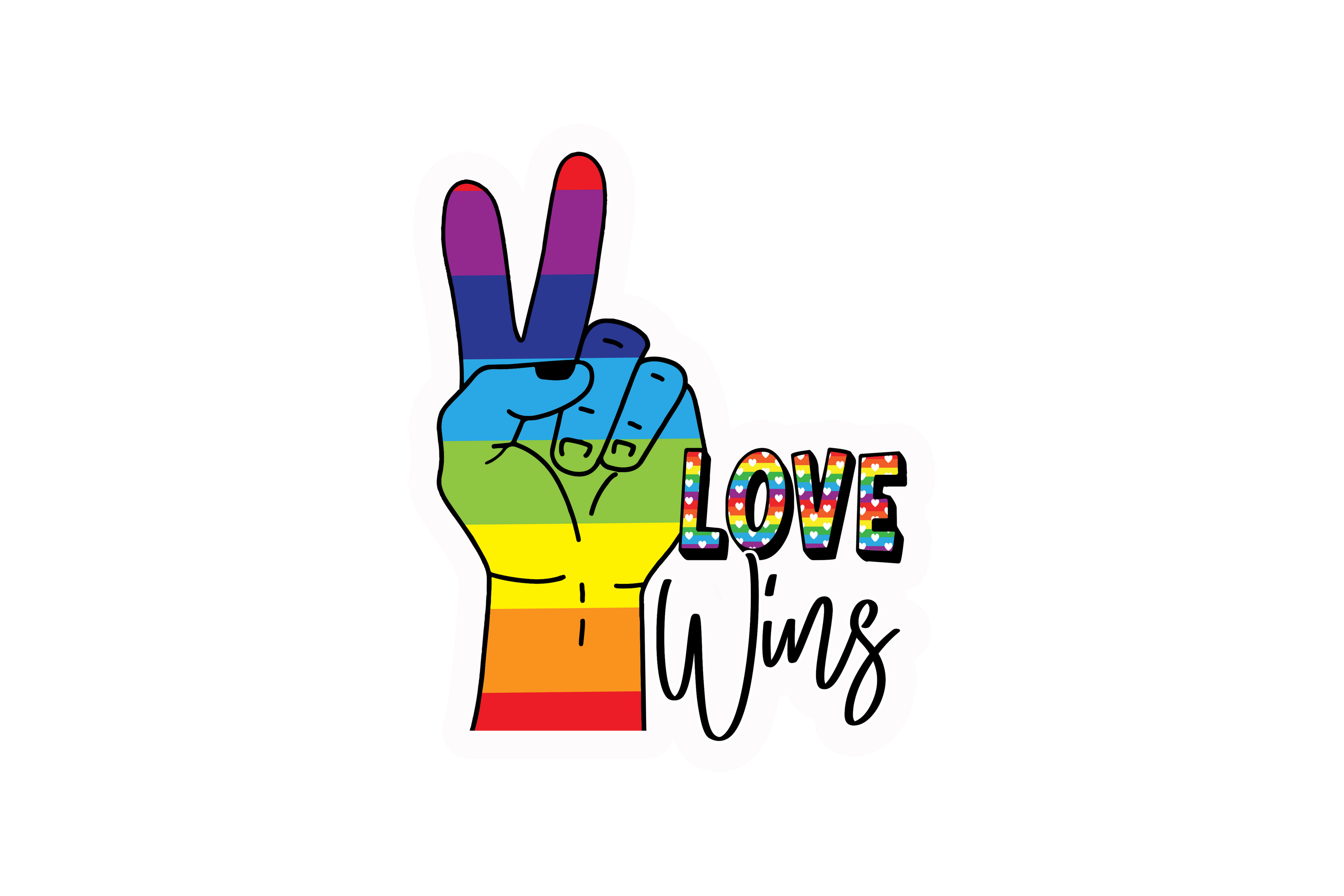 STICKER: LOVE WINS - OzDecalz