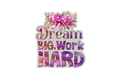 STICKER: DREAM BIG, WORK HARD - OzDecalz