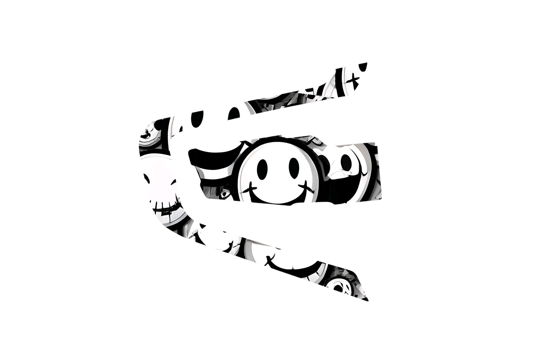 INTERCOM SKIN: SMILEY SKULL MONO