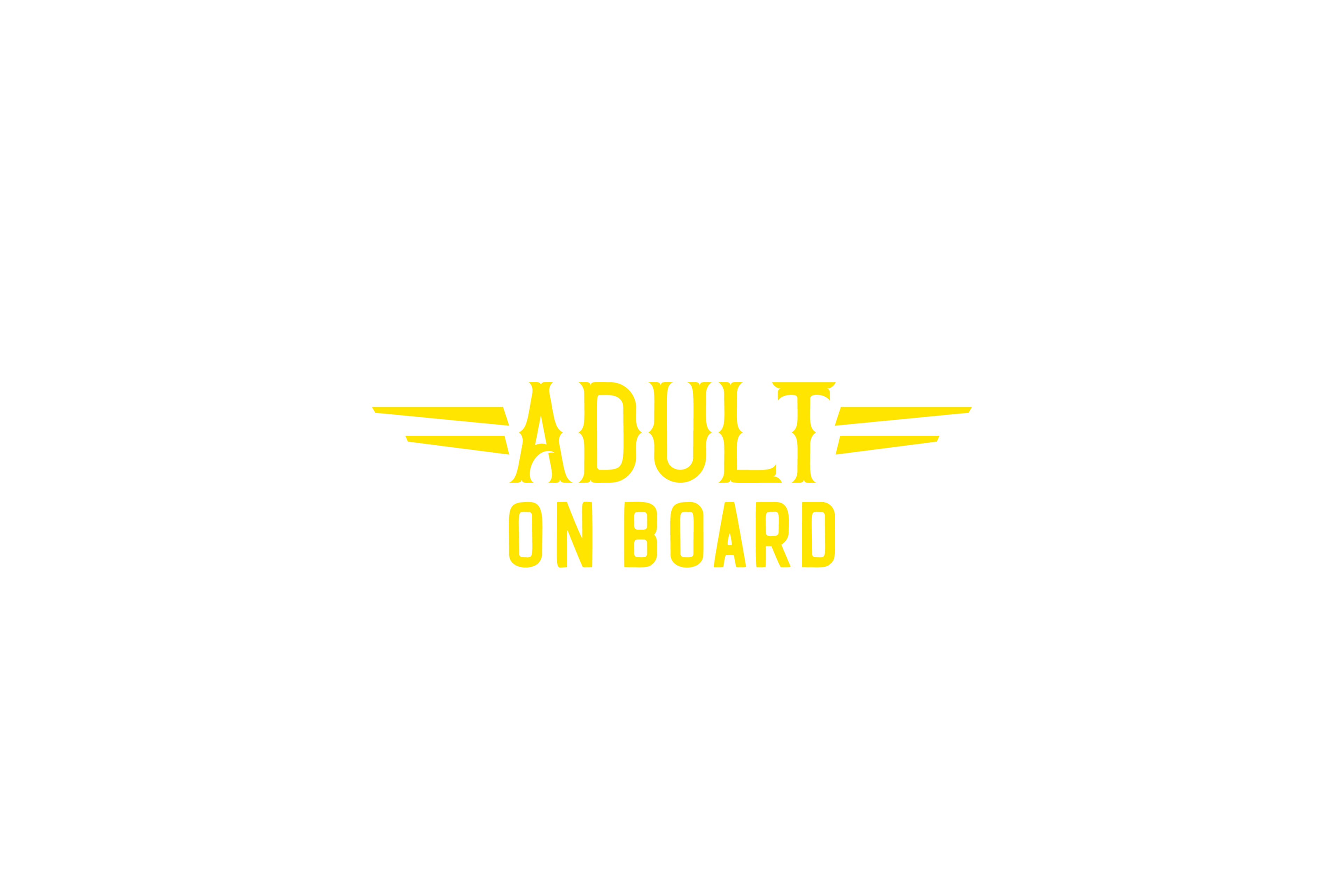 STICKER: ADULT ON BOARD - OzDecalz
